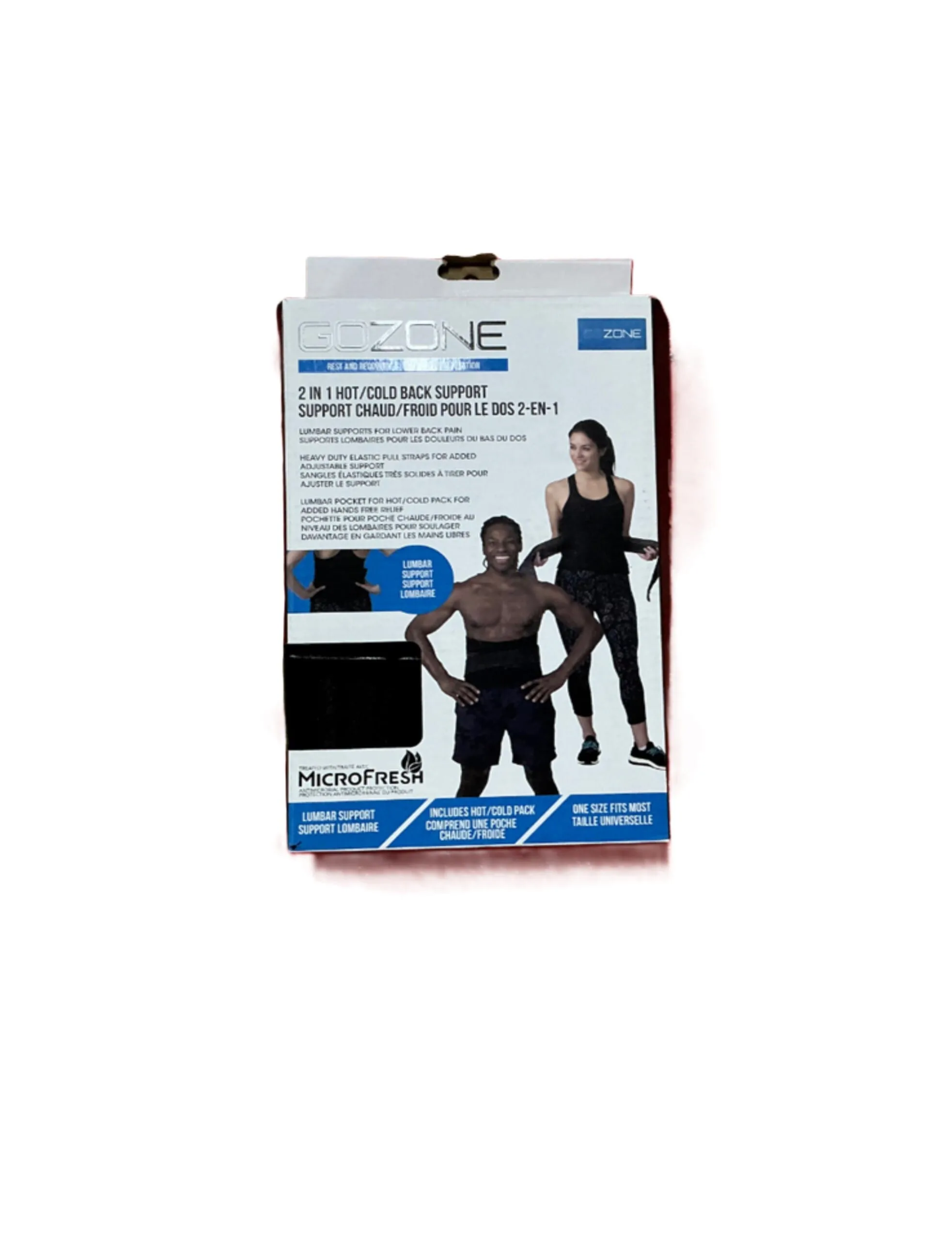 gozone hot/cold dual back support – black