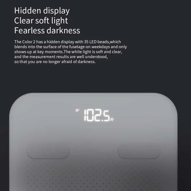 yunmai haoqing color 2 wireless bluetooth smart digital body fat scale health analyzer compatible with android and ios color white