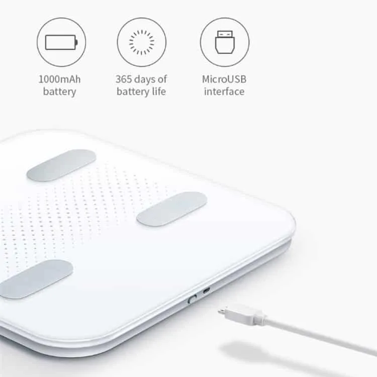 yunmai haoqing color 2 wireless bluetooth smart digital body fat scale health analyzer compatible with android and ios color white