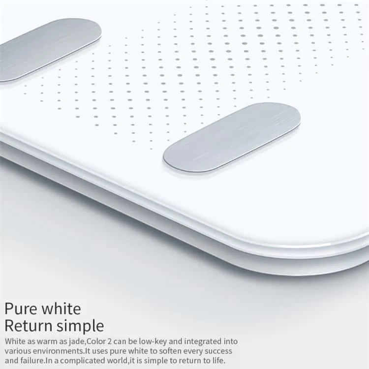 yunmai haoqing color 2 wireless bluetooth smart digital body fat scale health analyzer compatible with android and ios color white