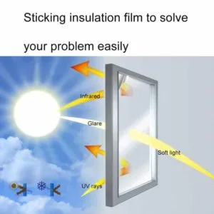 uv reflective one way privacy decoration glass window film sticker, width: 110cm, length: 1m (gold)