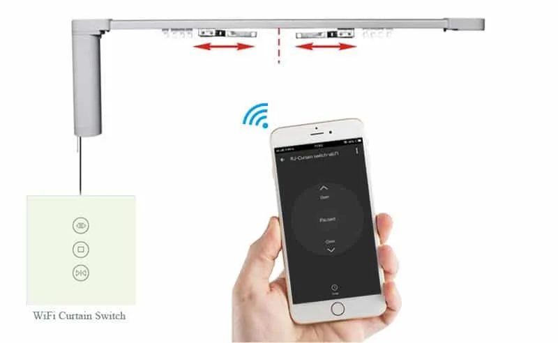 eu wifi smart touch curtain switch voice control by alexa and google phone control for electric curtain motor eu wifi smart touch curtain switch voice control by alexa and google phone control for electric curtain motor