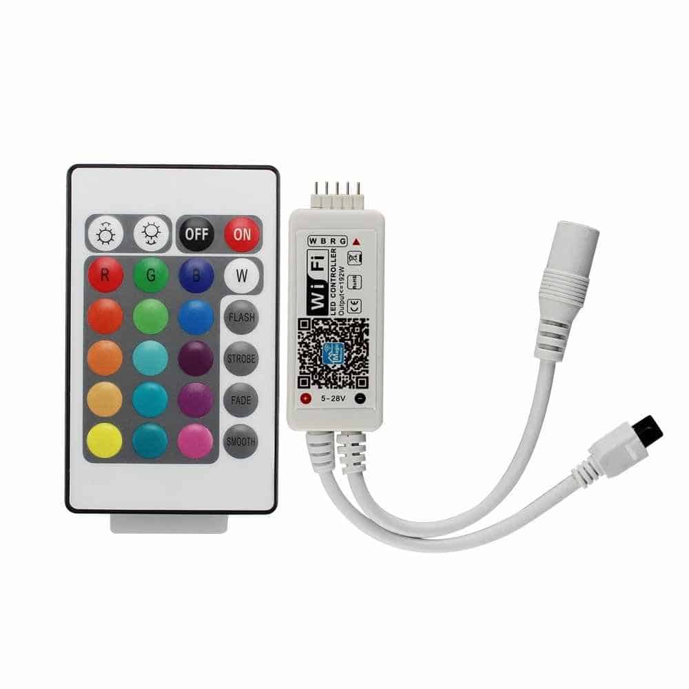 dc12 28v mini wifi rgbw strip controller music controller by amazon alexa google home phone wifi controller for strip