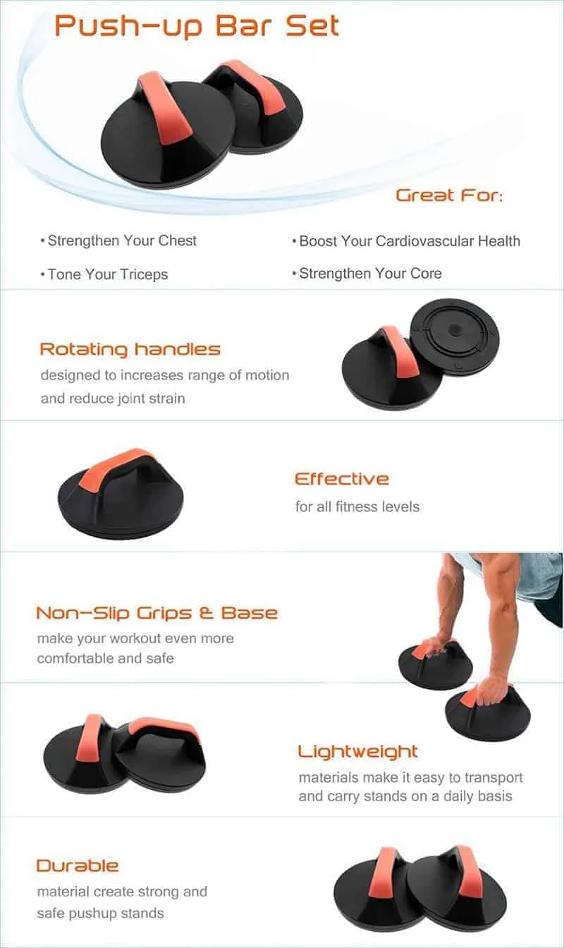 rotating push up grips fitness equipment