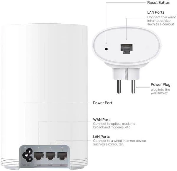huawei wifi router 1 base with 1 satellite router huw ws5280 1plus1 wht