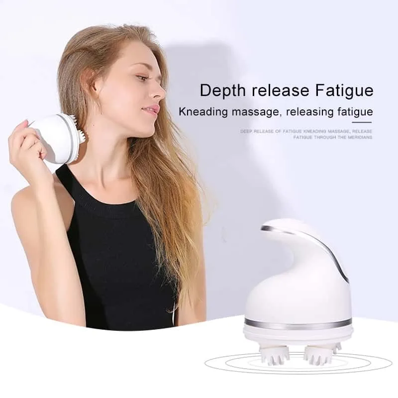 super life 3d kneading tool electric head and body massager pure white