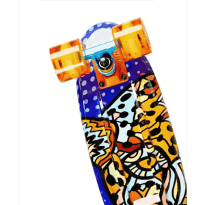 madd gear baller/sahara retro board 22" with light up wheels | skateboard for adults teenagers kids | skateboards for kids children festivals birthday gift | ages 5+ years (22" x 6")