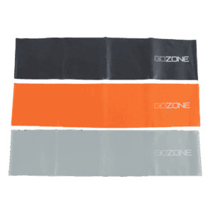 gozone 3 pack looped resistance bands – black/orange/white