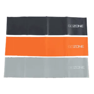 gozone 3 pack looped resistance bands – black/orange/white