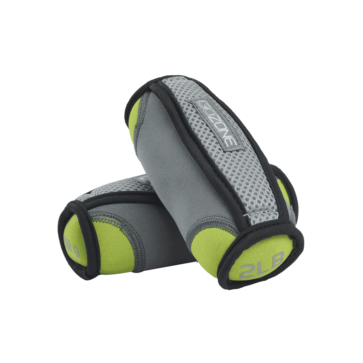 gozone 4 lb walking dumbbells – grey/green