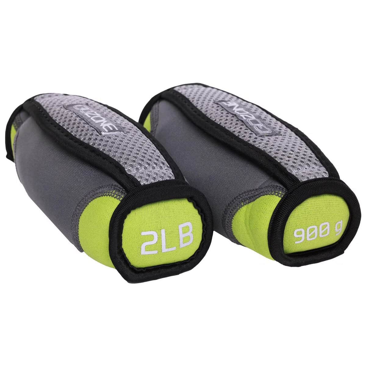 gozone 4 lb walking dumbbells – grey/green