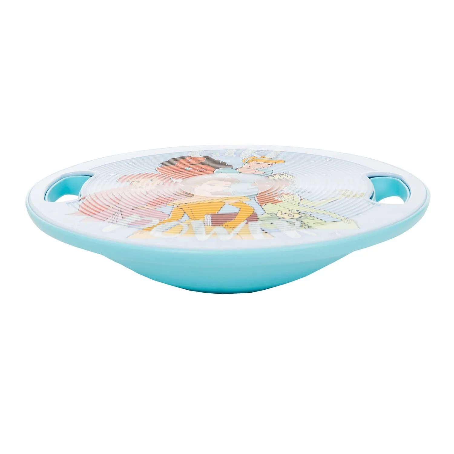 disney girl power princesses balance board – teal/blue, non slip textured surface