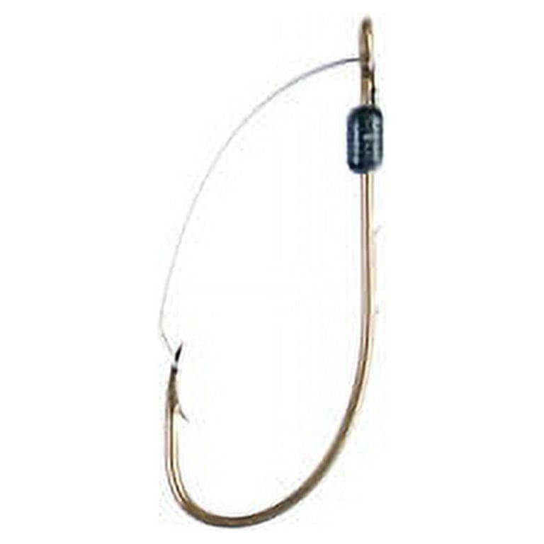 eagle claw 449wah 1/0 weedless baitholder 2 slice non offset hook, bronze 1/0