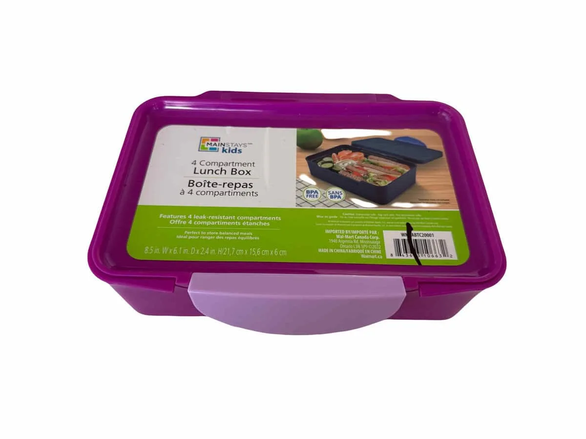 mainstays kids 4comp lunchbox