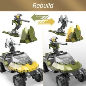 mega halo red team warthog rescue building toy car kit with 3 figures