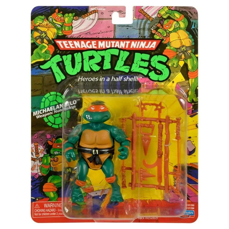 teenage mutant ninja turtles classic basic mikey action figure set, 3 pieces teenage mutant ninja turtles classic basic mikey action figure set, 3 pieces