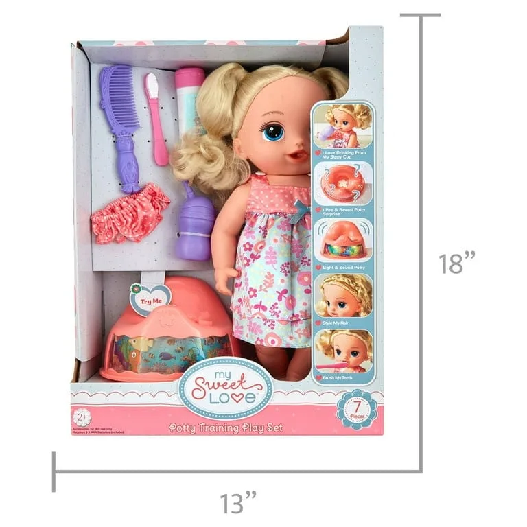 my sweet love potty training doll and play set 7 pieces