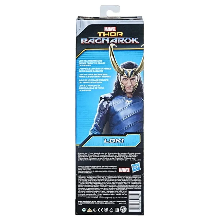 marvel: titan hero series thor ragnarok loki kids toy action figure for boys and girls (12”)