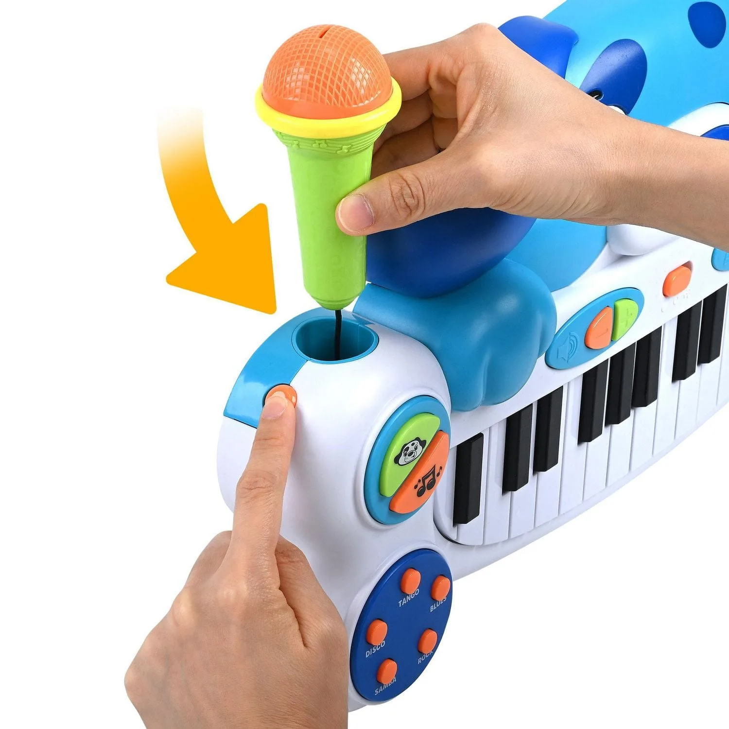 kid connection puppy piano, record, play mode