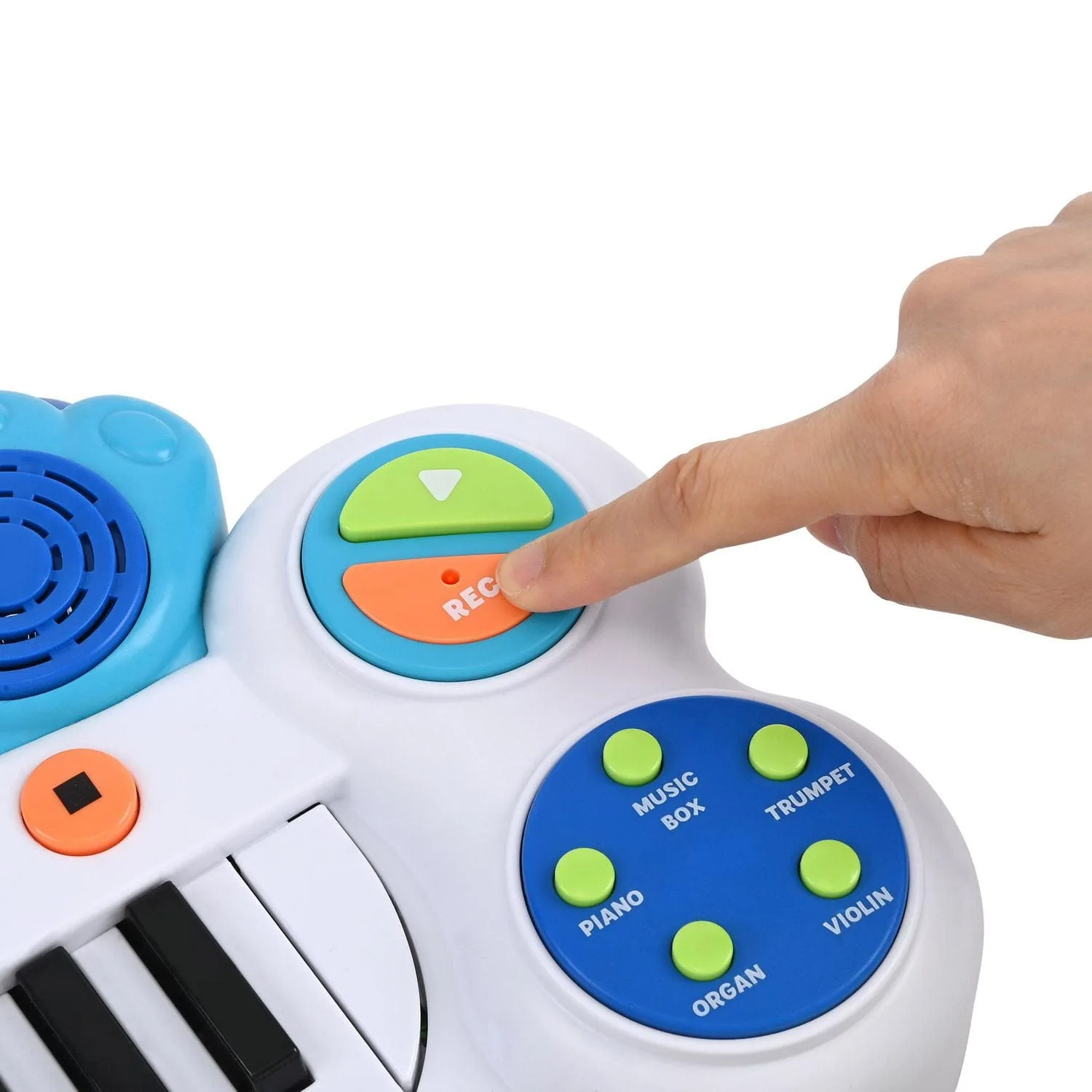 kid connection puppy piano, record, play mode