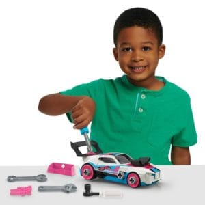 hot wheels ready to race car builder set, twinduction vehicle, kids toys for ages 3 up