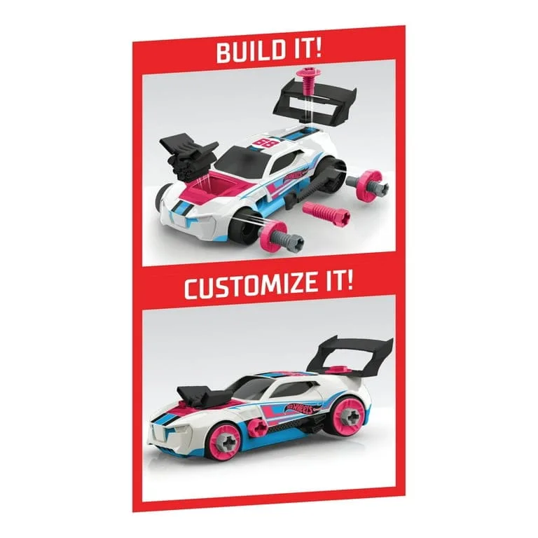 hot wheels ready to race car builder set, twinduction vehicle, kids toys for ages 3 up