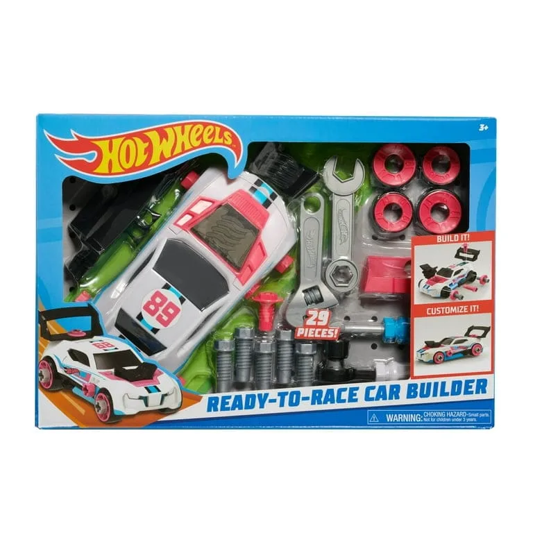 hot wheels ready to race car builder set, twinduction vehicle, kids toys for ages 3 up