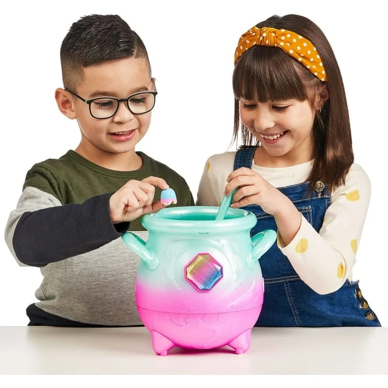 magic mixies magical misting cauldron with exclusive interactive 8 inch rainbow plush toy and 50+ sounds and reactions, toys for kids, ages 5+
