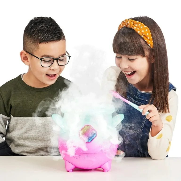 magic mixies magical misting cauldron with exclusive interactive 8 inch rainbow plush toy and 50+ sounds and reactions, toys for kids, ages 5+