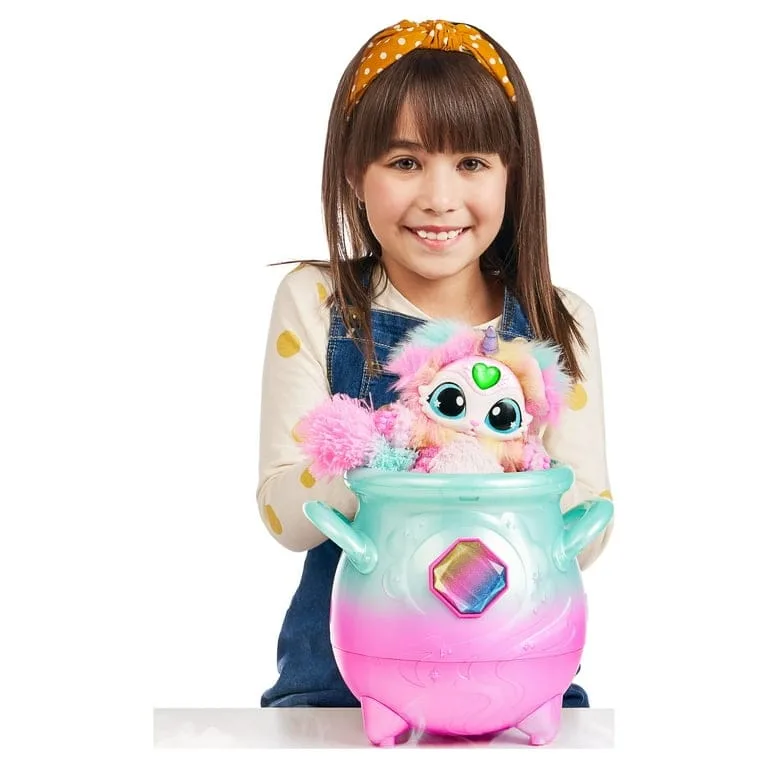 magic mixies magical misting cauldron with exclusive interactive 8 inch rainbow plush toy and 50+ sounds and reactions, toys for kids, ages 5+