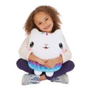gabby's dollhouse kids bedding plush cuddle and decorative pillow buddy, dreamworks