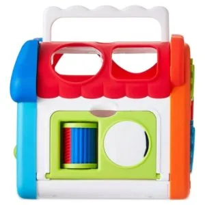 spark activity pet house, shape sorter, 6 activities