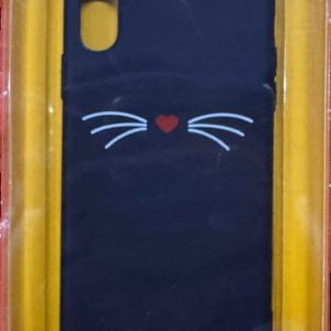 black web for iphone xr soft rubber silicone skin case cover black cat whiskers ears