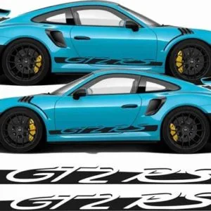 porsche gt2 rs racing side stripes color black
