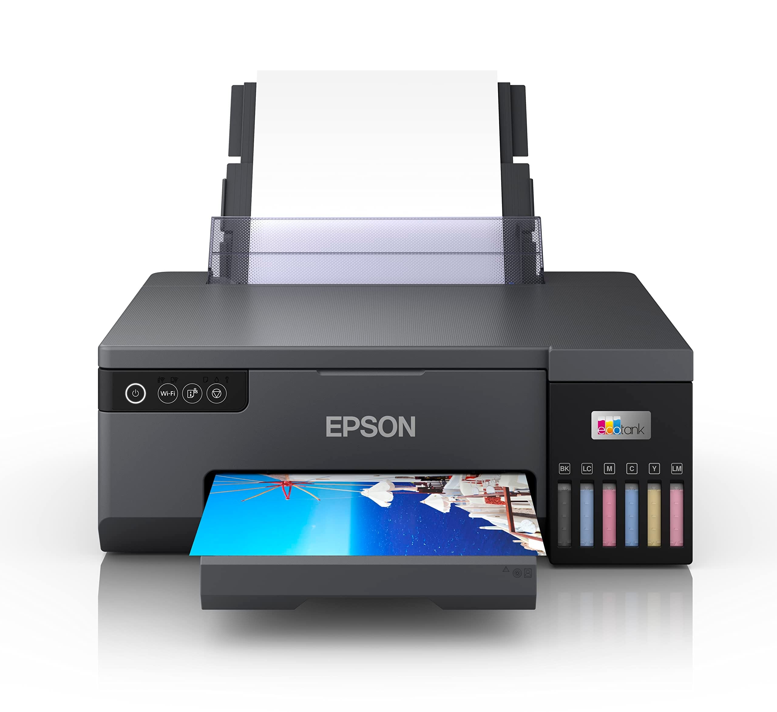 ecotank l8050 6 colour a4 photo printer wifi connected, with smart app connectivity black ecotank l8050 6 colour a4 photo printer wifi connected, with smart app connectivity black