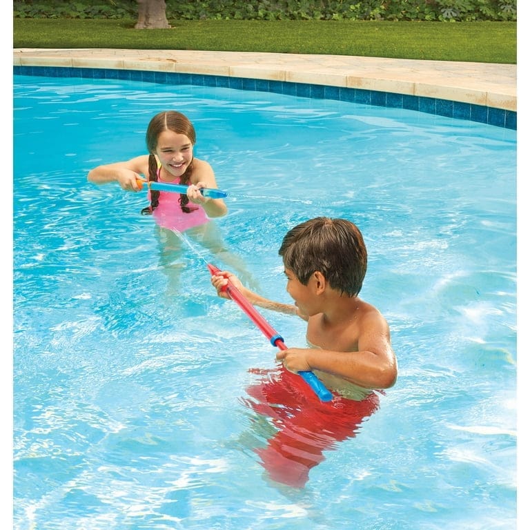 play day water pump blasters super soakers! blue color blasters