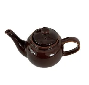 Vintage Small Brown Glazed Teapot