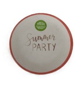 Dinner Plate, Serving Plate Round Clear Bamboo Plate, Dinnerware Dish for Pasta, Salad, Home (Summer Party)