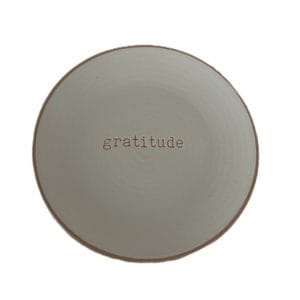 dinner plate gratitude stoneware dinner plate