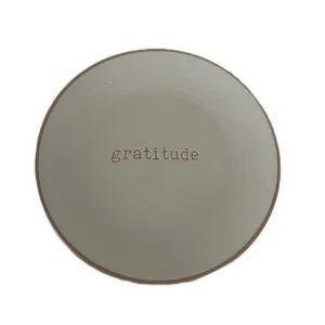 dinner plate gratitude stoneware dinner plate