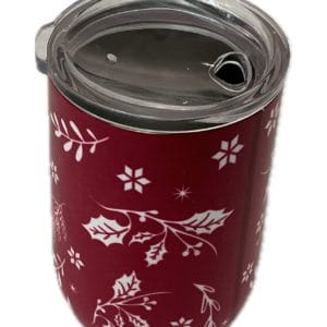christmas snowflake travel mug in red travel tumbler