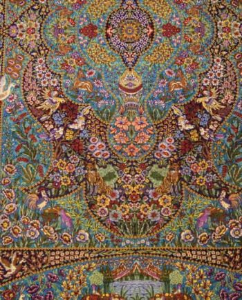 Carpet Genuine 100% Silk Handmade, Qum Sherif, Iran (size 100cmx150cm) - CPT04