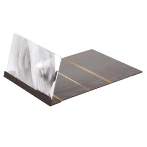 12.0 inch universal foldable portable wood organic glass eyeshield 3d video mobile phone screen magnifier bracket enlarge with holder for all smartphones size 260*190*8mm dark wood color