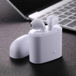 wireless stereo double earphones bluetooth earphone with charging box