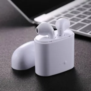 wireless stereo double earphones bluetooth earphone with charging box