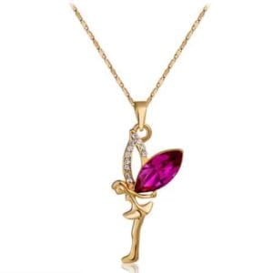 fairy crystal zircon pendant necklace (gold)