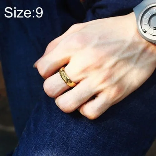 titanium steel ring (gold) us size 9
