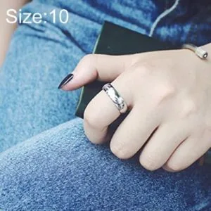 titanium steel ring (silver) us size 10