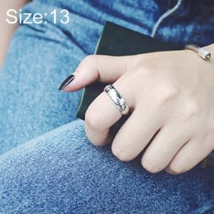 titanium steel ring (silver) us size 13