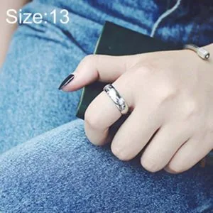 titanium steel ring (silver) us size 13